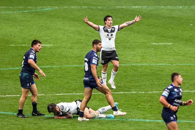 Yusuf Aydin of Hull FC reacts during the Betfred Super League round 10 match Hull FC vs Toulouse Olympique at MKM Stadium, Hull, United Kingdom on 03 May 2026

(Photo by Alfie Cosgrove/News Images)