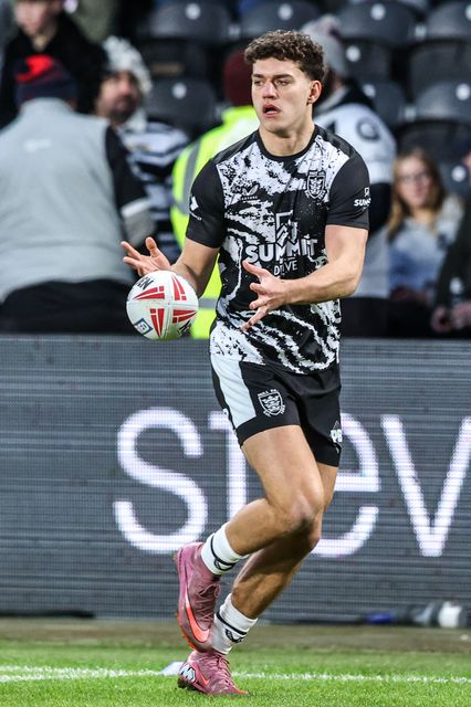 Lewis Martin of Hull FC in the pre-game warm up during the Betfred Super League round 1 match Hull FC vs Bradford Bulls at MKM Stadium, Hull, United Kingdom on 14 February 2026

(Photo by Alfie Cosgrove/News Images)