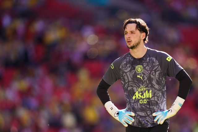 Manchester City goalkeeper James Trafford warming up ahead of the Emirates FA Cup Semi-Final match Manchester City vs Southampton at Wembley Stadium, London, United Kingdom on 25 April 2026

(Photo by Harvey Murphy/News Images)