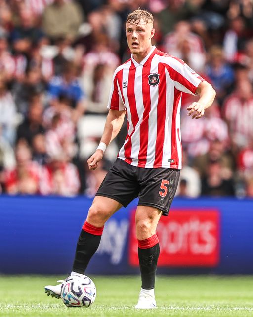 Daniel Ballard of Sunderland during the Premier League match Sunderland vs Fulham at Stadium Of Light, Sunderland, United Kingdom on 30 August 2026

(Photo by Alfie Cosgrove/News Images)