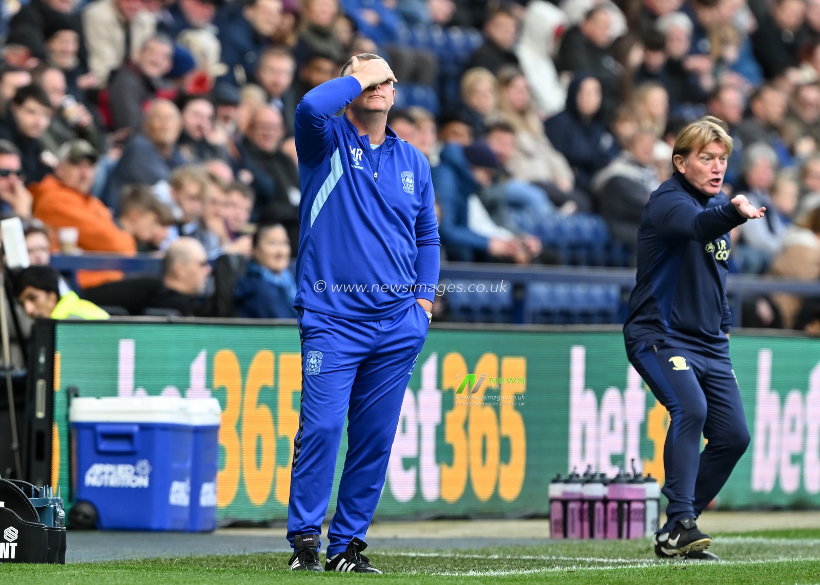 Mark Robins manager of Coventry City reacts during the Sky Bet Championship match Preston North End vs Coventry City at Deepdale, Preston, United Kingdom, 19th October 2024

(Photo by Cody Froggatt/News Images)