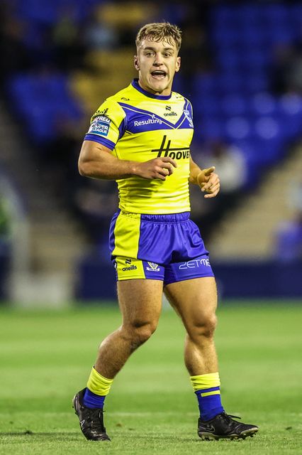 Leon Hayes of Warrington Wolves during the Betfred Super League Round 24 match Warrington Wolves vs Salford Red Devils at Halliwell Jones Stadium, Warrington, United Kingdom, 29th August 2025

(Photo by Alfie Cosgrove/News Images)