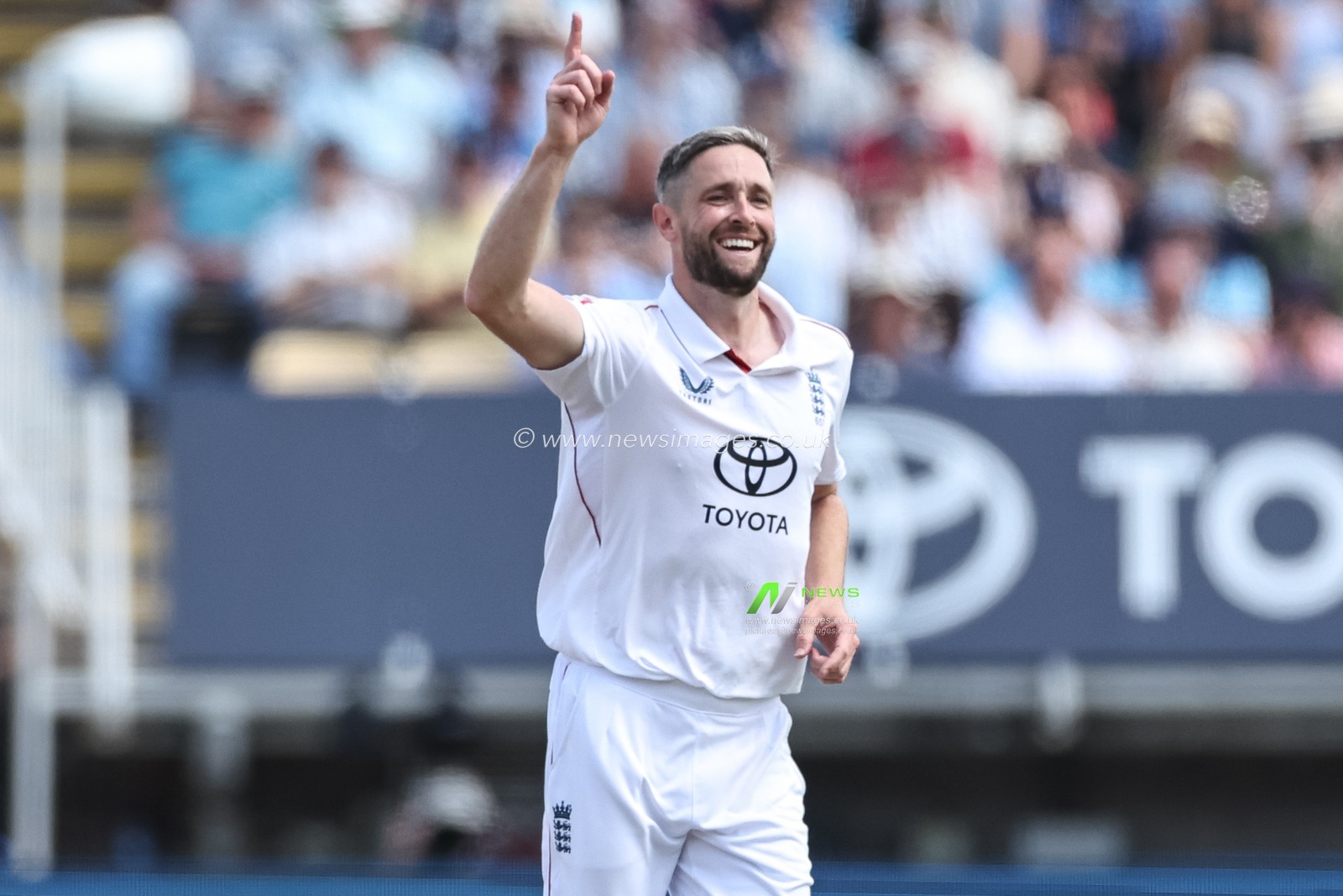 Chris Woakes of England celebrates bowling out KL Rahul of India during the 2nd Rothesay Test Match Day 1 England vs India at Edgbaston, Birmingham, United Kingdom, 2nd July 2025

(Photo by Mark Cosgrove/News Images)