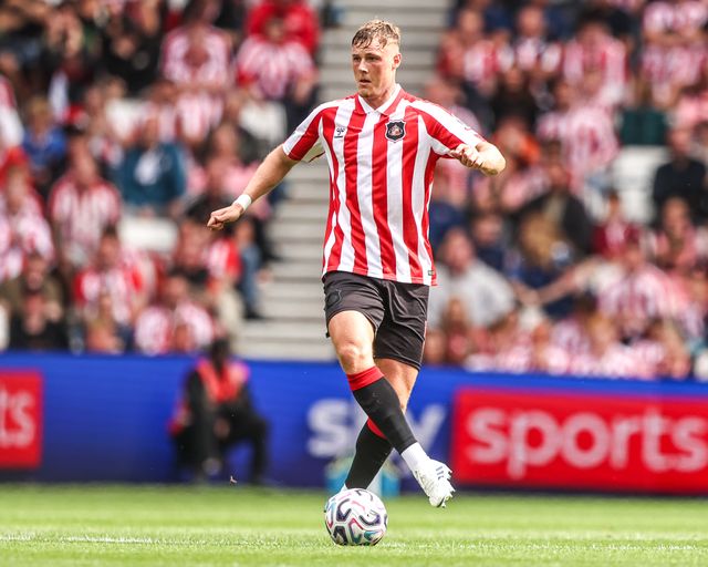 Daniel Ballard of Sunderland during the Premier League match Sunderland vs Fulham at Stadium Of Light, Sunderland, United Kingdom on 30 August 2026

(Photo by Alfie Cosgrove/News Images)
