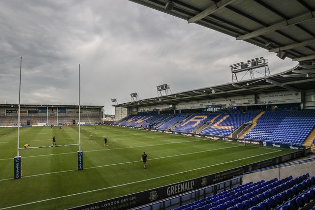 A general view of Halliwell Jones Stadium during the Betfred Super League round 15 match Warrington Wolves vs Huddersfield Giants at Halliwell Jones Stadium, Warrington, United Kingdom, 21st June 2025

(Photo by Alfie Cosgrove/News Images)