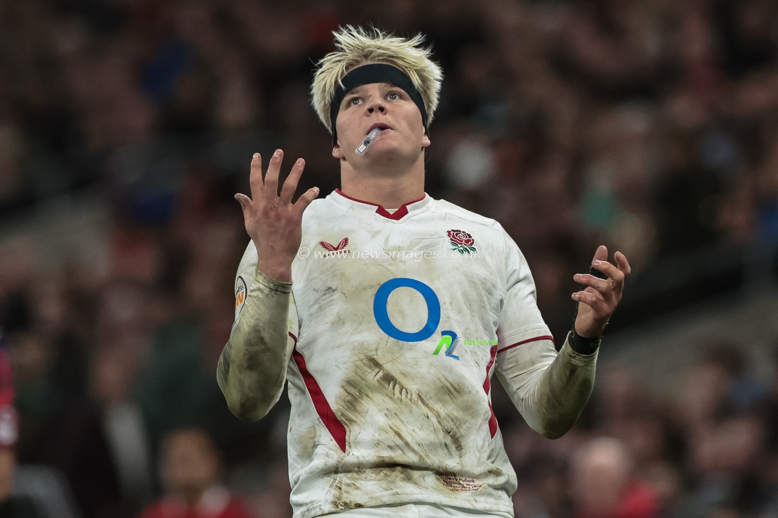 Henry Pollock of England reacts during the Guinness Six Nations 2026 match England vs Wales at Allianz Stadium, Twickenham, United Kingdom on 07 February 2026

(Photo by Mark Cosgrove/News Images)