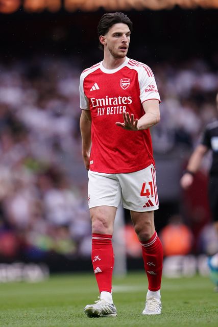 Declan Rice of Arsenal during the Premier League match Arsenal vs Fulham at Emirates, London, United Kingdom on 02 May 2026

(Photo by Harvey Murphy/News Images)
