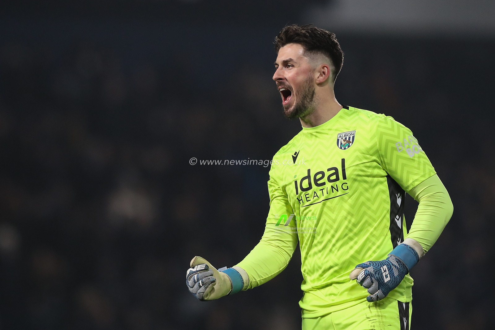 Joe Wildsmith of West Bromwich Albion celebrates his side's goal which later gets ruled out during the Sky Bet Championship match West Bromwich Albion vs Blackburn Rovers at The Hawthorns, West Bromwich, United Kingdom, 12th February 2025

(Photo by Gareth Evans/News Images)