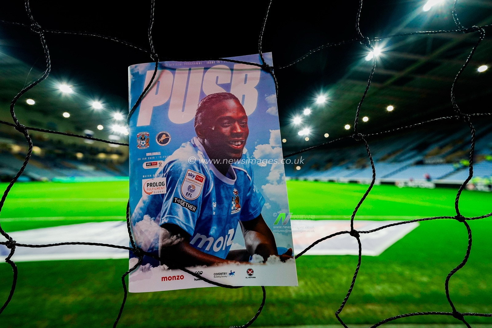 Romain Esse of Coventry City in the matchday program during the Sky Bet Championship match Coventry City vs Millwall at Coventry Building Society Arena, Coventry, United Kingdom, 20th January 2026

(Photo by Maynard Manyowa/News Images)