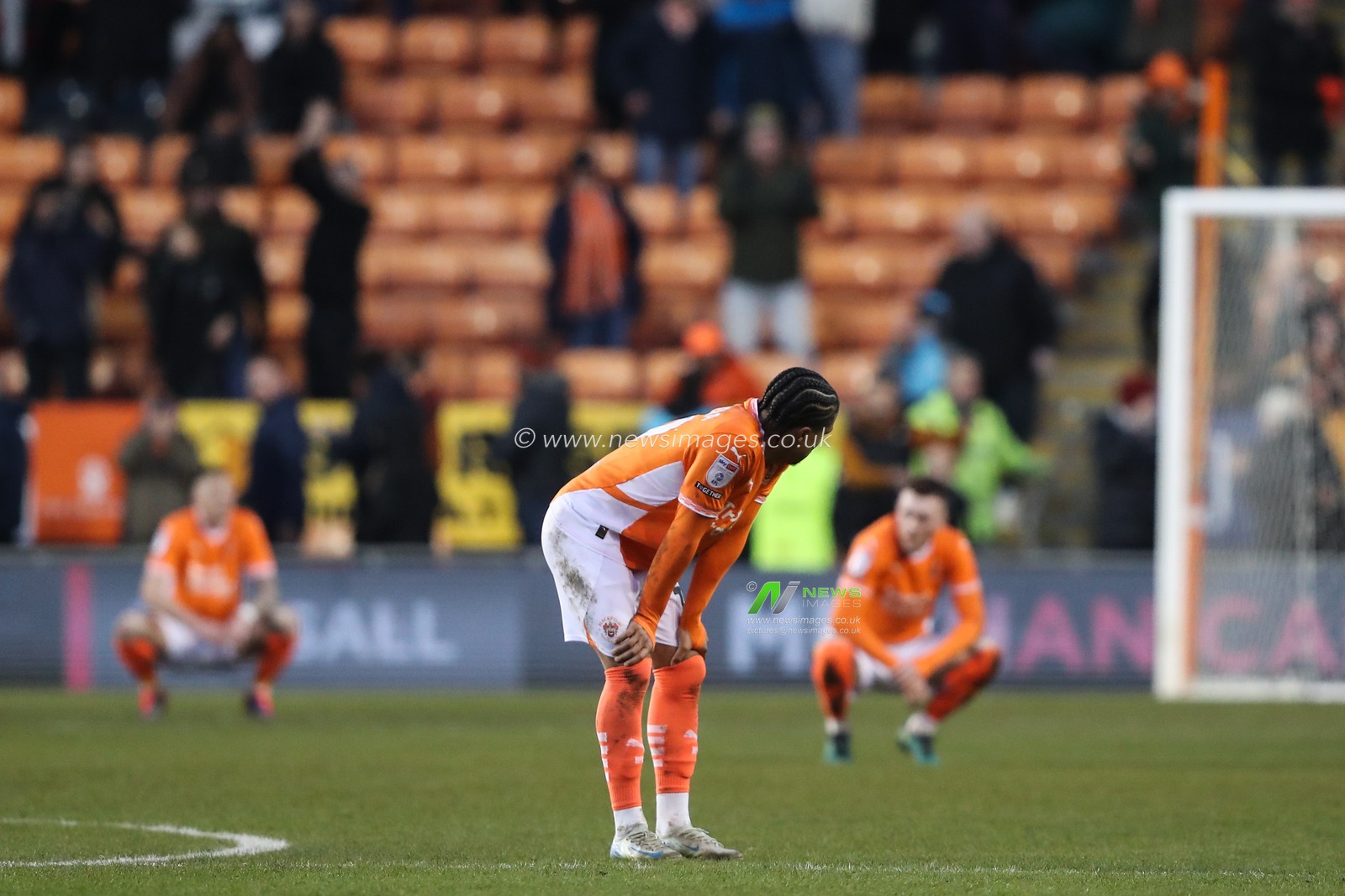 Samuel Silvera of Blackpool reacts after the Sky Bet League 1 match Blackpool vs Charlton Athletic at Bloomfield Road, Blackpool, United Kingdom, 1st February 2025

(Photo by Gareth Evans/News Images)