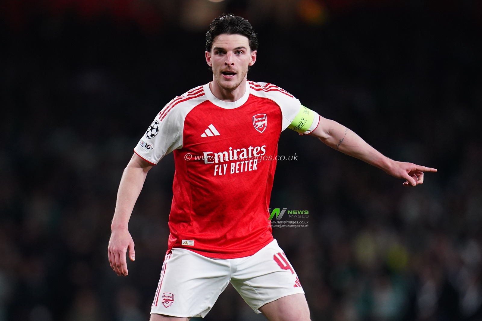 Declan Rice of Arsenal during the UEFA Champions League Quarter Finals match Arsenal vs Sporting CP at Arsenal stadium, London, United Kingdom on 15 April 2026

(Photo by Harvey Murphy/News Images)
