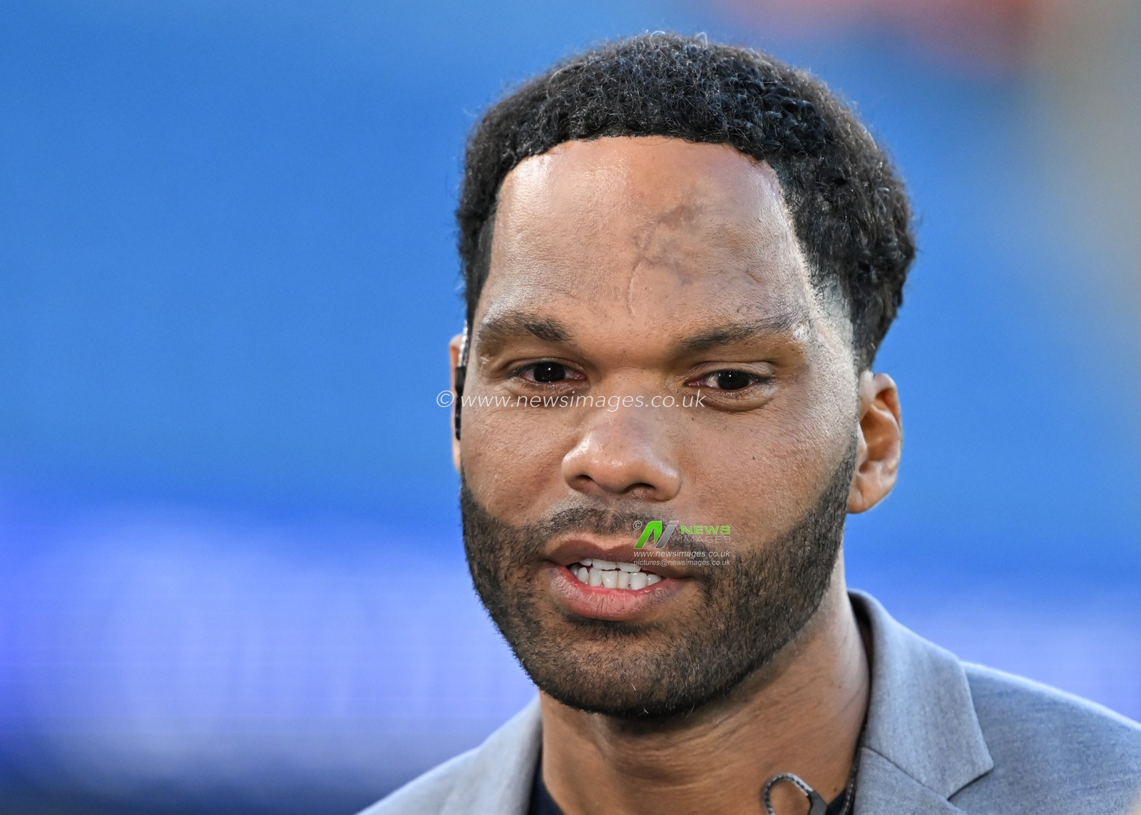 Former footballer Joleon Lescott speaks with television ahead of the UEFA Champions League league stage match Manchester City vs Inter Milan at Etihad Stadium, Manchester, United Kingdom, 18th September 2024

(Photo by Cody Froggatt/News Images)