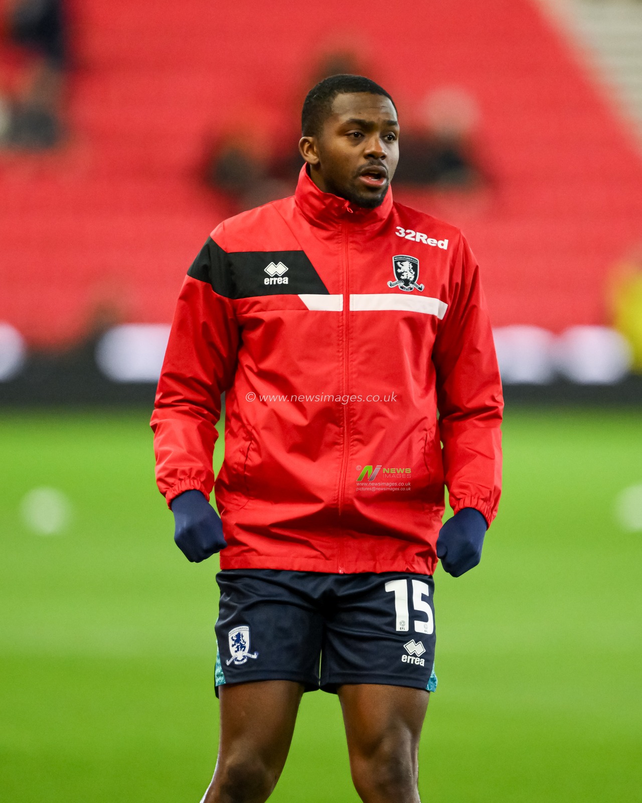 Anfernee Dijksteel of Middlesbrough during the pre-game warmup ahead of the Sky Bet Championship match Stoke City vs Middlesbrough at Bet365 Stadium, Stoke-on-Trent, United Kingdom, 25th February 2025

(Photo by Craig Thomas/News Images)