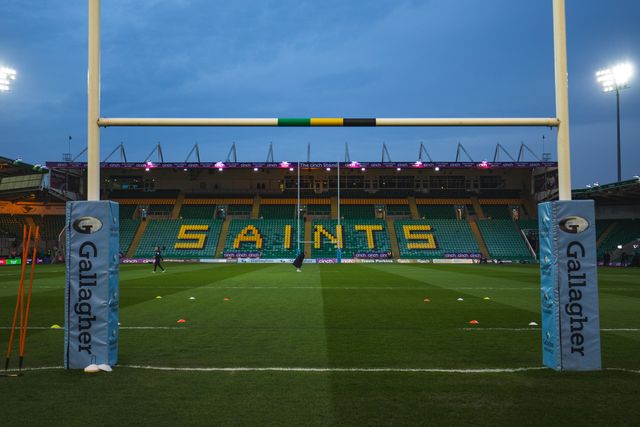 Franklins Gardens Stadium before the Gallagher Premiership match Northampton Saints vs Leicester Tigers at Cinch Stadium at Franklin's Gardens, Northampton, United Kingdom, 21st March 2025

(Photo by Craig Evans/News Images)