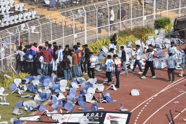 Argentine soccer star Lionel Messi on a whirlwind tour of India