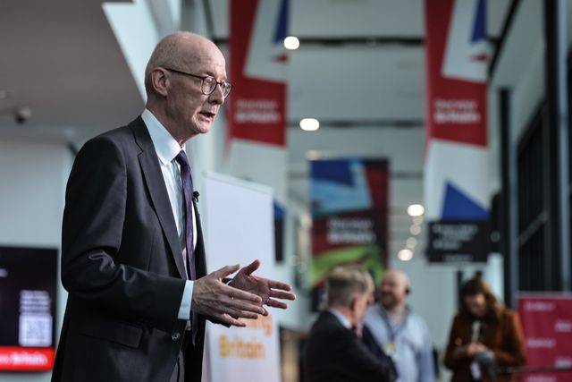 Pat McFadden MP, Secretary of State for Work and Pensions is interviewed in the lobby during the Labour Party Annual Conference 2025 Day 4 at ACC, Liverpool, United Kingdom, 1st October 2025

(Photo by Mark Cosgrove/News Images)