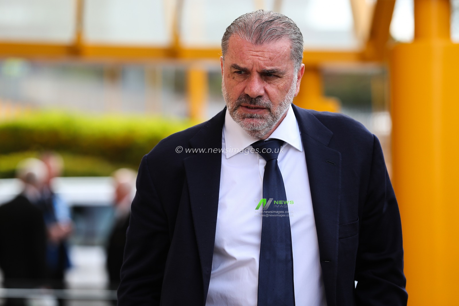 Ange Postecoglou manager of Tottenham Hotspur arrives ahead of the Premier League match Wolverhampton Wanderers vs Tottenham Hotspur at Molineux, Wolverhampton, United Kingdom, 13th April 2025

(Photo by Gareth Evans/News Images)
