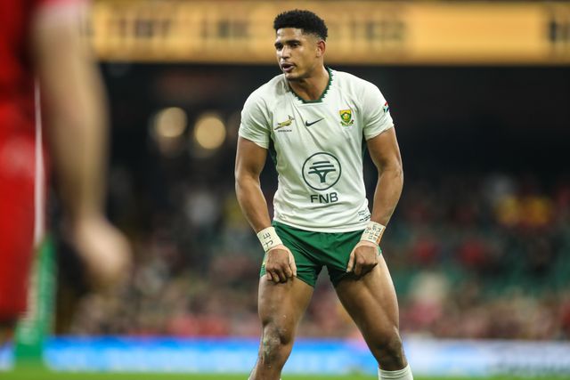 Sacha Feinberg-Mngomezulu of South Africa during the Quilter Nations Series 2025 match Wales vs South Africa at Principality Stadium, Cardiff, United Kingdom, 29th November 2025

(Photo by Andrew Lewis/News Images)

*** GER AUT SUI OUT ***