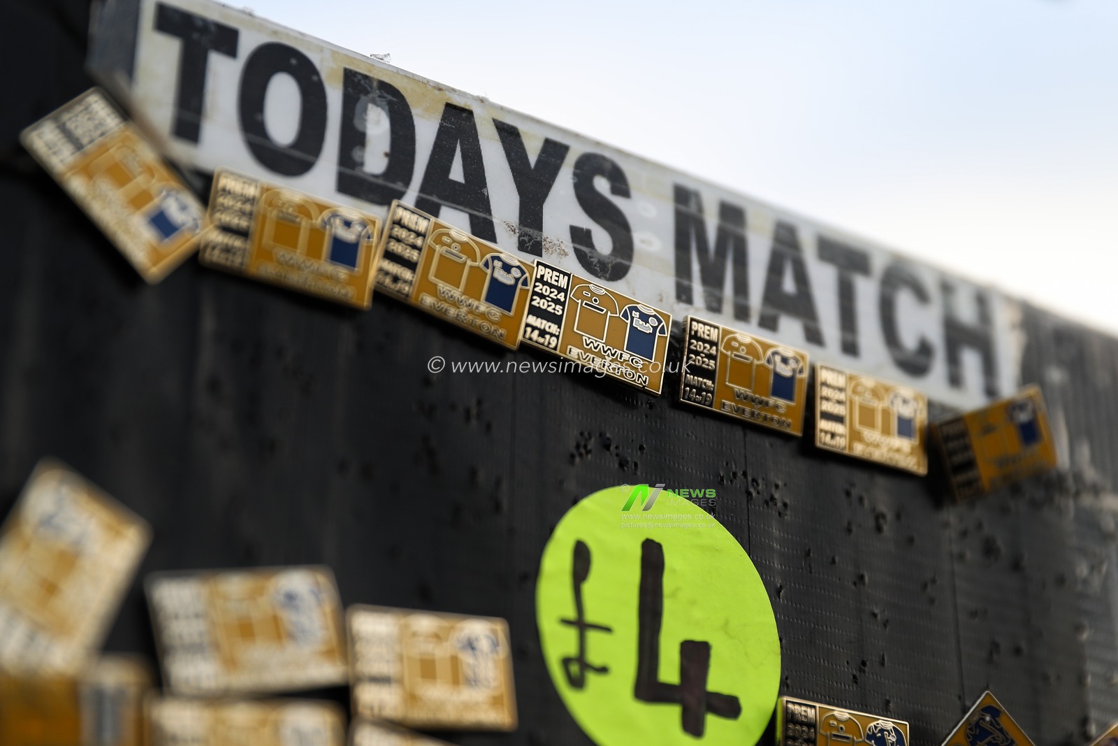 Matchday memorabilia for sale ahead of the Premier League match Wolverhampton Wanderers vs Everton at Molineux, Wolverhampton, United Kingdom, 8th March 2025

(Photo by Gareth Evans/News Images)
