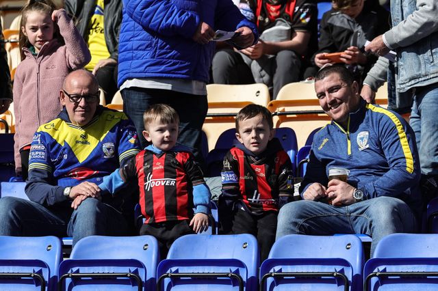 Warrington fans watching the pre-game warmup during the Betfred Challenge Cup round 4 match Goole Vikings vs Warrington Wolves at The Halliwell Jones Stadium, Warrington, United Kingdom on 14 March 2026

(Photo by Mark Cosgrove/News Images)