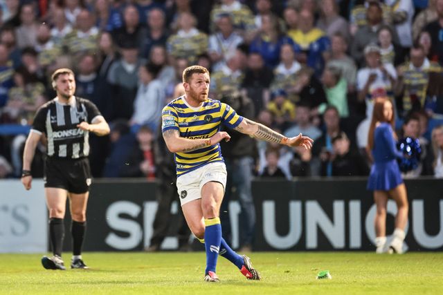 Marc Sneyd of Warrington Wolves in action during the Betfred Super League round 9 match Warrington Wolves vs Wigan Warriors at The Halliwell Jones Stadium, Warrington, United Kingdom on 24 April 2026

(Photo by Mark Cosgrove/News Images)