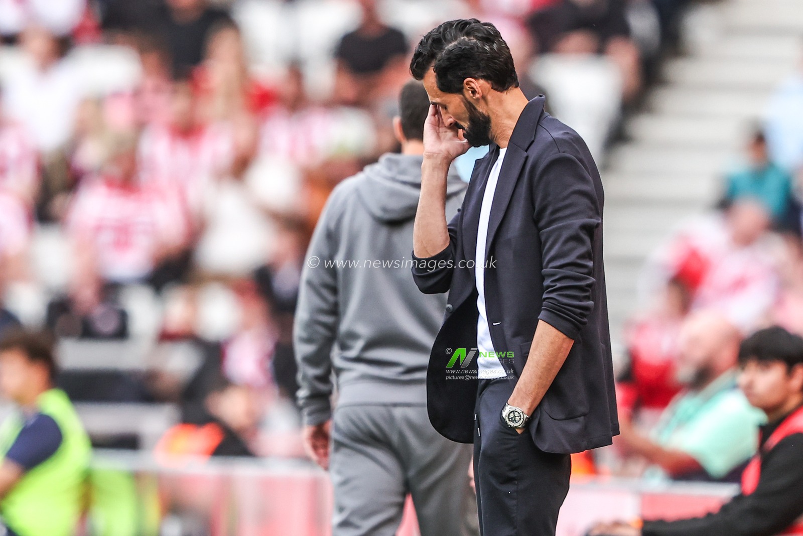Alvaro Arbeloa manager of Fulham reacts during the Premier League match Sunderland vs Fulham at Stadium Of Light, Sunderland, United Kingdom on 30 August 2026

(Photo by Alfie Cosgrove/News Images)