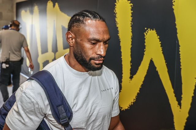 Rodrick Tai of Warrington Wolves arrives during the Betfred Super League round 16 match Warrington Wolves vs Hull FC at Halliwell Jones Stadium, Warrington, United Kingdom, 28th June 2025

(Photo by Alfie Cosgrove/News Images)