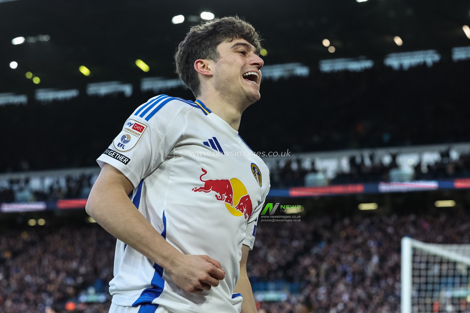 Dan James of Leeds United celebrates his goal to make it 1-0 during the Sky Bet Championship match Leeds United vs Oxford United at Elland Road, Leeds, United Kingdom, 21st December 2024

(Photo by Mark Cosgrove/News Images)