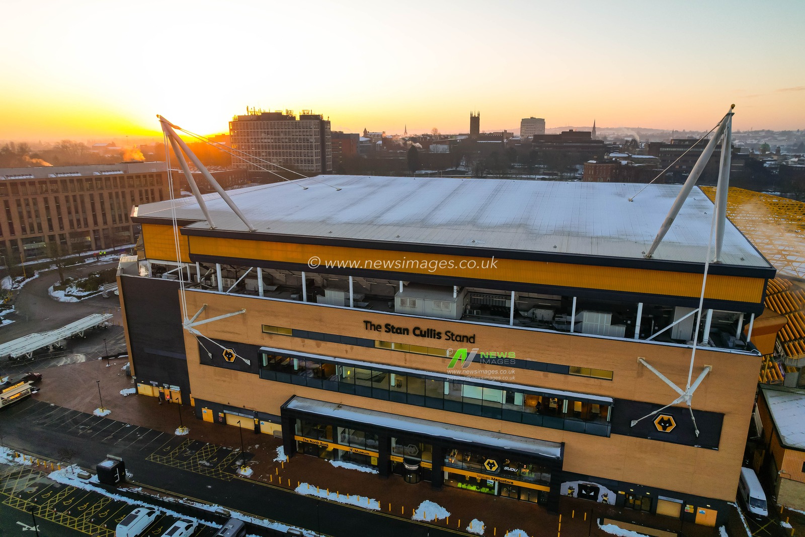 The Stan Cullis Stand of Wolverhampton Wanderers before the Emirates FA Cup Third Round match Wolverhampton Wanderers vs Shrewsbury Town at Molineux, Wolverhampton, United Kingdom, 10th January 2026

(Photo by Euan Manning/News Images)
