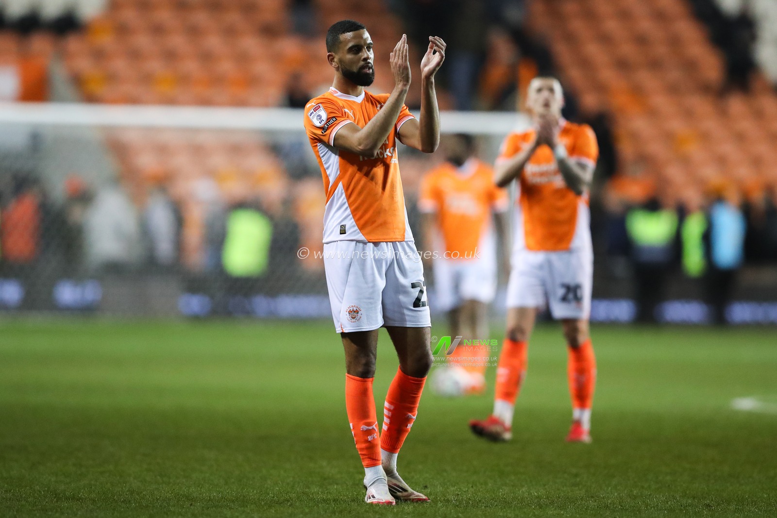 CJ Hamilton of Blackpool applauds the home fans after the Sky Bet League 1 match Blackpool vs Peterborough United at Bloomfield Road, Blackpool, United Kingdom, 4th March 2025

(Photo by Gareth Evans/News Images)