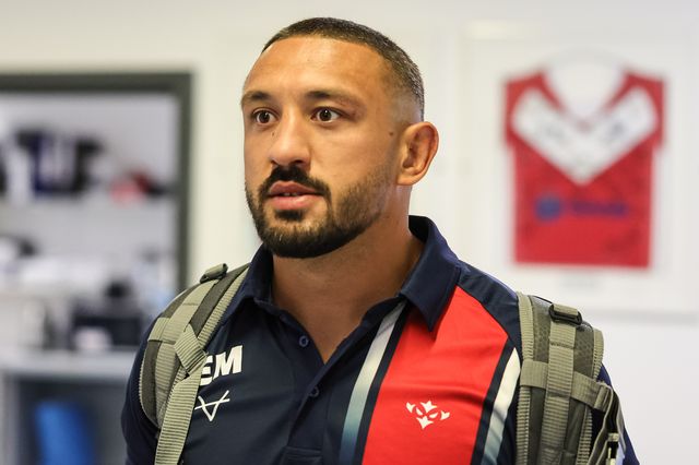 Elliot Minchella of Hull KR arrives during the Betfred Super League Round 20 Salford Red Devils vs Hull KR at Salford Community Stadium, Eccles, United Kingdom, 31st July 2025

(Photo by Mark Cosgrove/News Images)