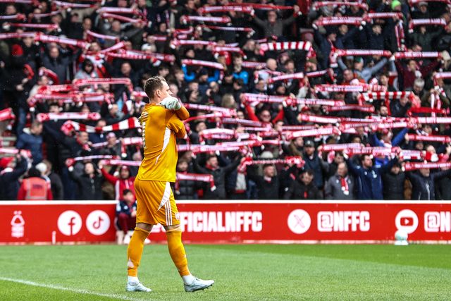 Fulham goalkeeper Bernd Leno during the Premier League match Nottingham Forest vs Fulham at City Ground, Nottingham, United Kingdom on 15 March 2026

(Photo by Alfie Cosgrove/News Images)