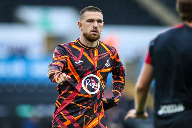 Zan Vipotnik of Swansea City warms-up ahead of the Sky Bet Championship match Swansea City vs Watford at Swansea.com Stadium, Swansea, United Kingdom on 01 September 2026

(Photo by Andrew Lewis/News Images)