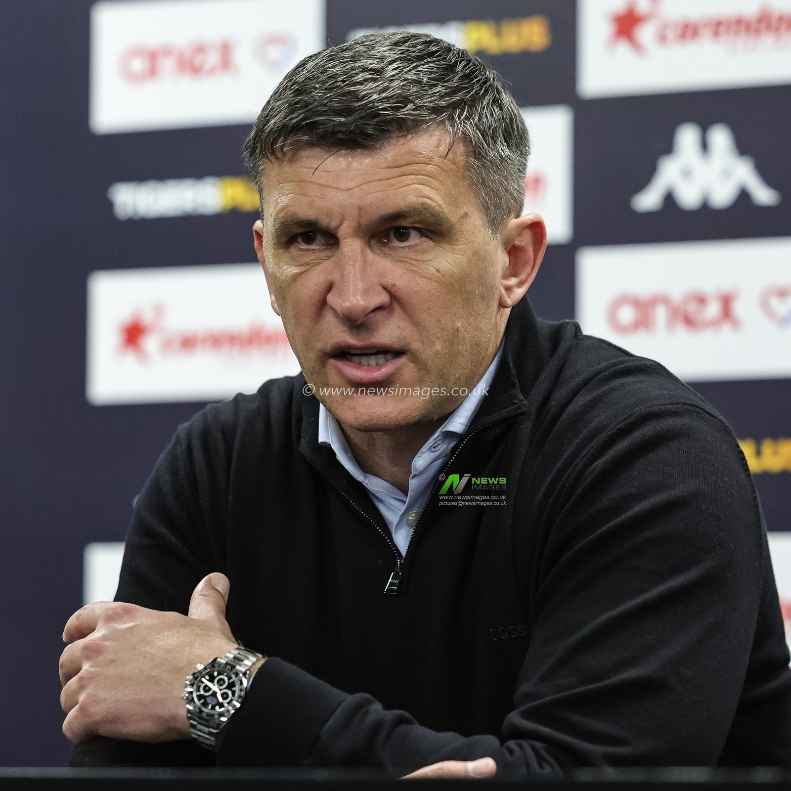 Sergej Jakirovi manager of Hull City speaks in the post match press conference during the Sky Bet Championship Play-Offs Semi-Final first leg Hull City v Millwall at MKM Stadium, Hull, United Kingdom on 08 May 2026

(Photo by Mark Cosgrove/News Images)