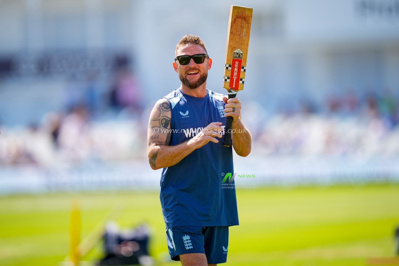 Brendon McCullum head coach of England in the pre-game warm up session during the 3rd Rothesay Test Match Day 1 match England vs New Zealand at Trent Bridge, Nottingham, United Kingdom on 25 June 2026

(Photo by Maynard Manyowa/News Images)