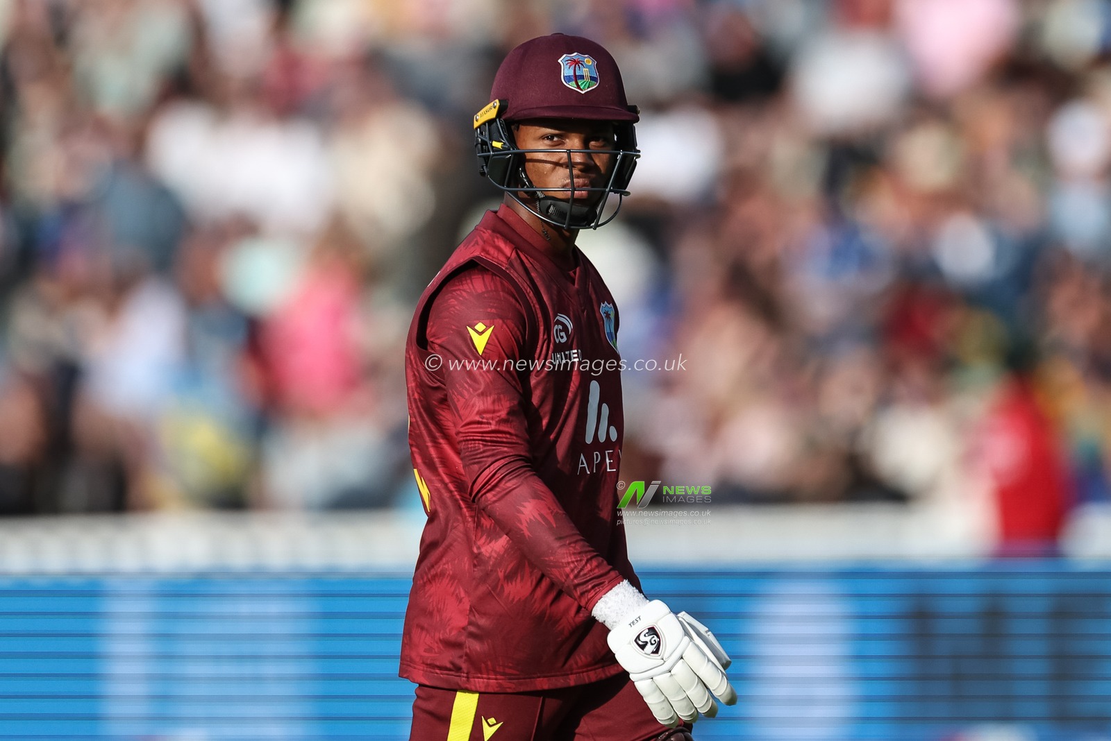 Jewel Andrew of West Indies leaves the field of play after been dismissed during the 1st Metro Bank ODI England vs West Indies at Edgbaston, Birmingham, United Kingdom, 29th May 2025

(Photo by Mark Cosgrove/News Images)