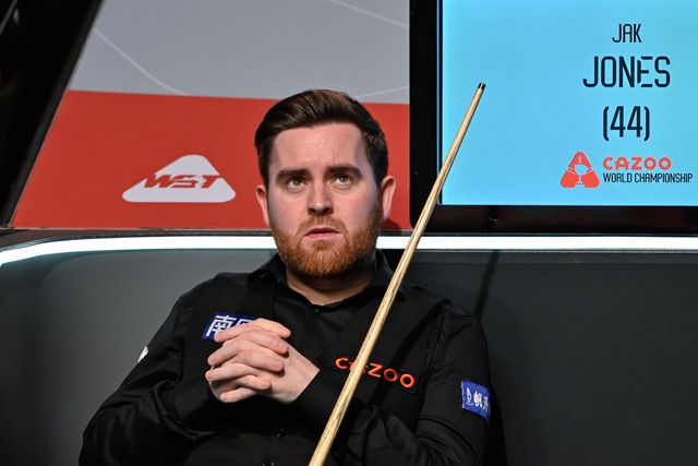 Jak Jones reacts, during the Cazoo World Championships 2024 Final at Crucible Theatre, Sheffield, United Kingdom, 5th May 2024

(Photo by Cody Froggatt/News Images)
