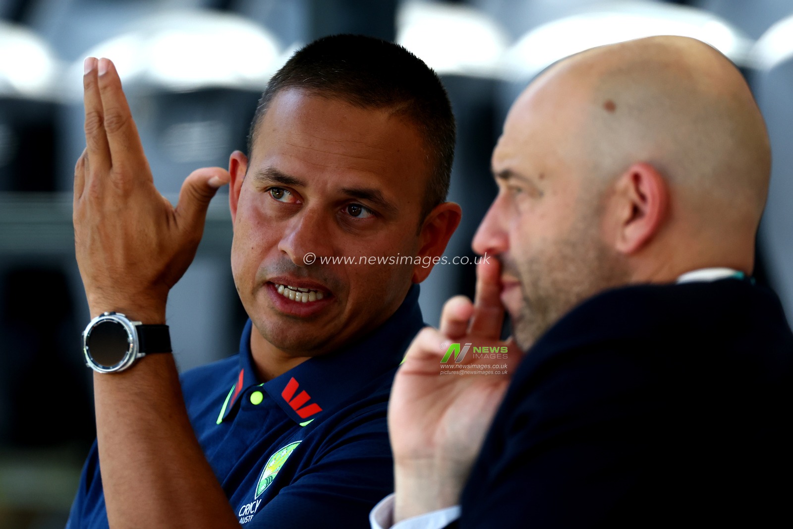 Usman Khawaja of Australia looks on during the NRMA Insurance Ashes Second Test Day 1 Series match Australia vs England at The Gabba, Brisbane Cricket Ground, Brisbane, United Kingdom, 4th December 2025

(Photo by Patrick Hoelscher/News Images)

*** GER AUT SUI OUT ***