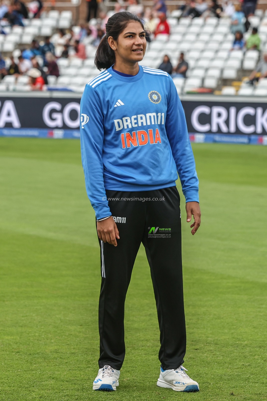 India players warming up during the 3rd Metro Bank One Day International England Women vs India Women at Banks Homes Riverside Stadium, Chester-le-street, United Kingdom, 22nd July 2025

(Photo by Alfie Cosgrove/News Images)