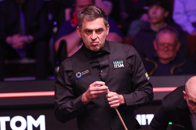 Ronnie O'Sullivan of England during the game against Pang Junxu of China on day ten of the 2025 Halo World Snooker Championship at Crucible Theatre, Sheffield, United Kingdom, 28th April 2025

(Photo by Alex Roebuck/News Images)