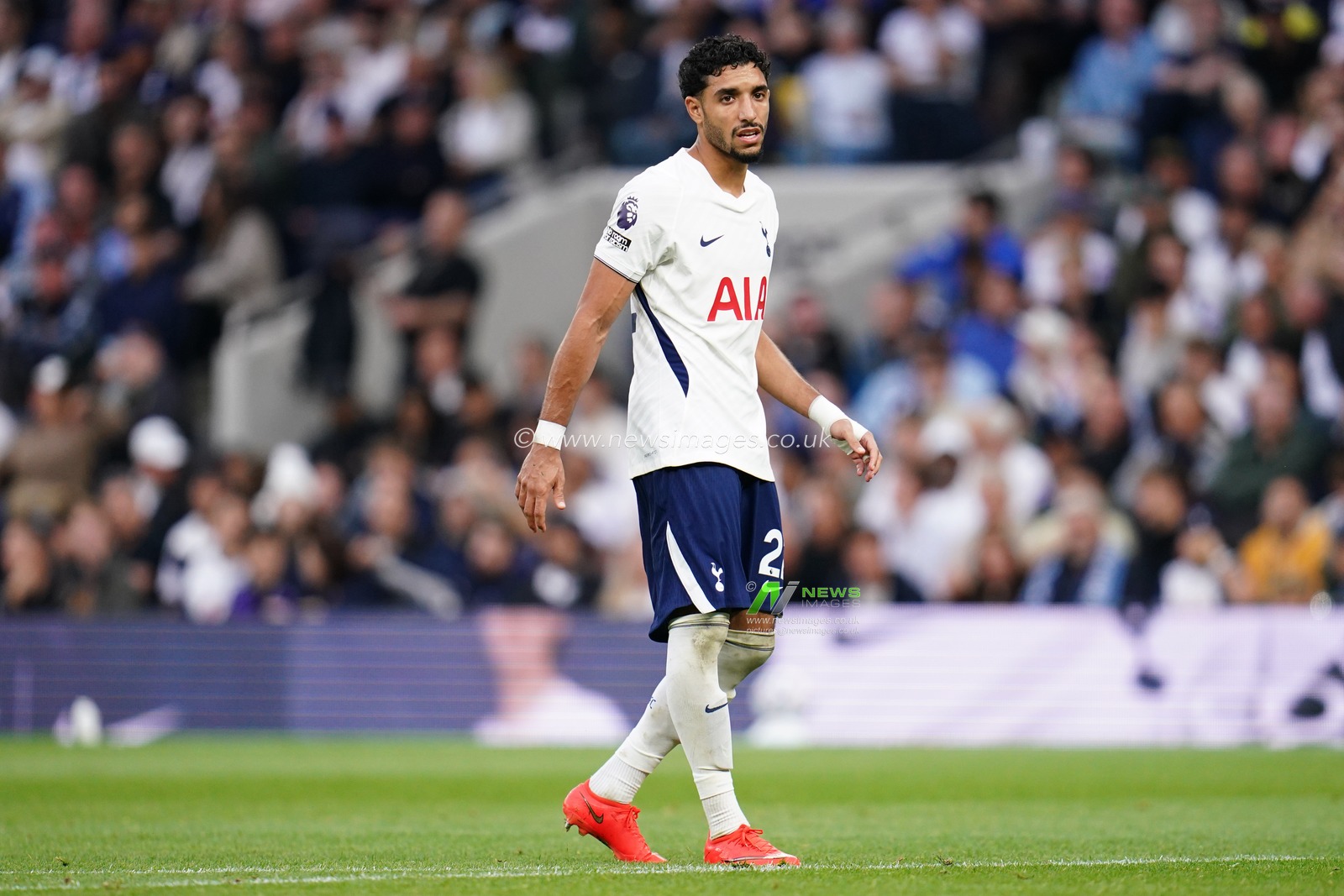 Omar Marmoush of Tottenham Hotspur during the Premier League match Tottenham Hotspur vs Newcastle Untied at Tottenham Hotspur Stadium, London, United Kingdom on 29 August 2026

(Photo by Harvey Murphy/News Images)
