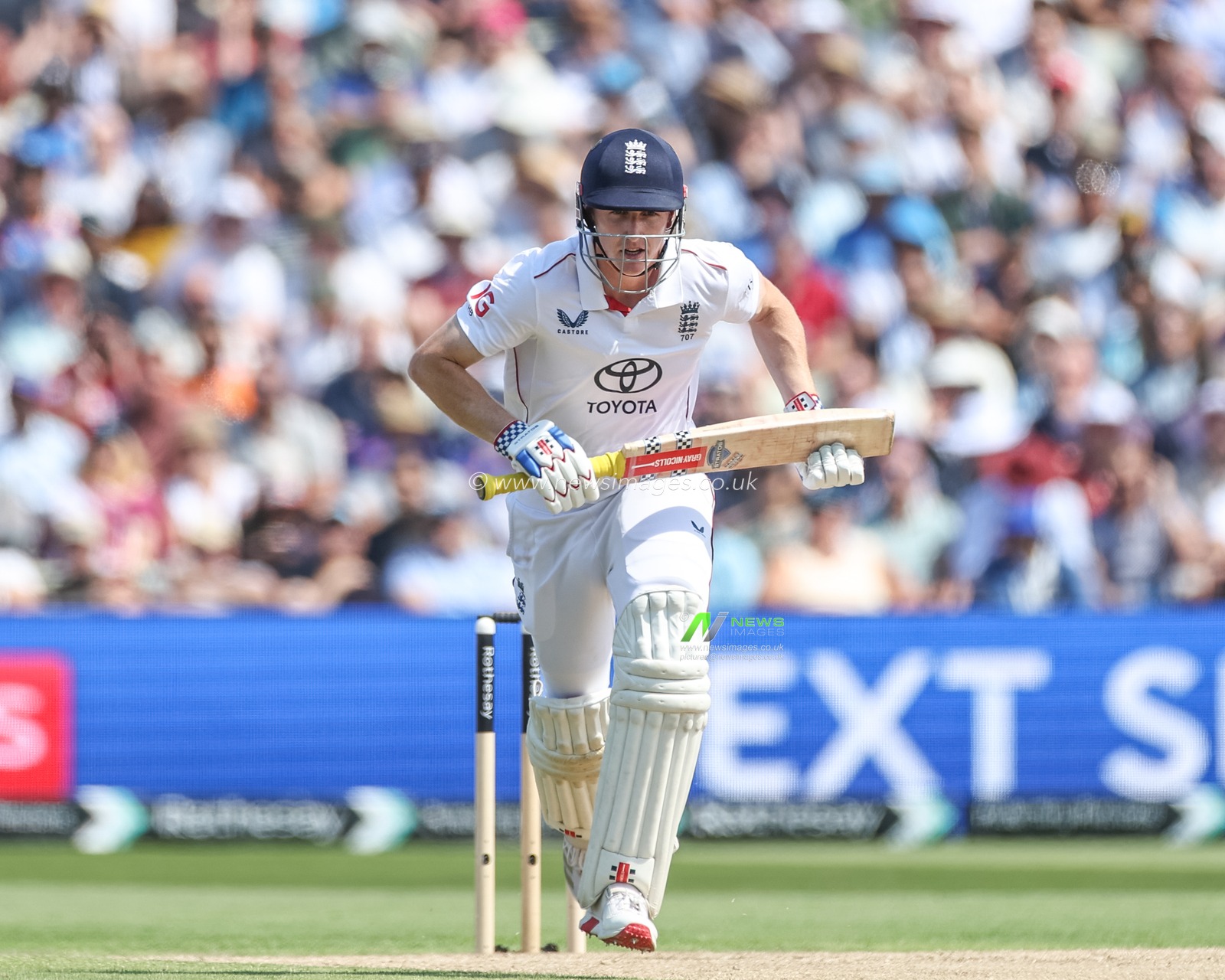 Harry Brook of England makes three runs during the 2nd Rothesay Test Match day 3 England v India at Edgbaston, Birmingham, United Kingdom, 4th July 2025

(Photo by Mark Cosgrove/News Images)