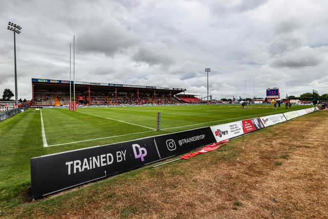 A general view of Sewell Group Craven Park ahead of the Betfred Super League round 17 match Hull KR vs Leeds Rhinos at Sewell Group Craven Park, Kingston upon Hull, United Kingdom, 6th July 2025

(Photo by Alfie Cosgrove/News Images)