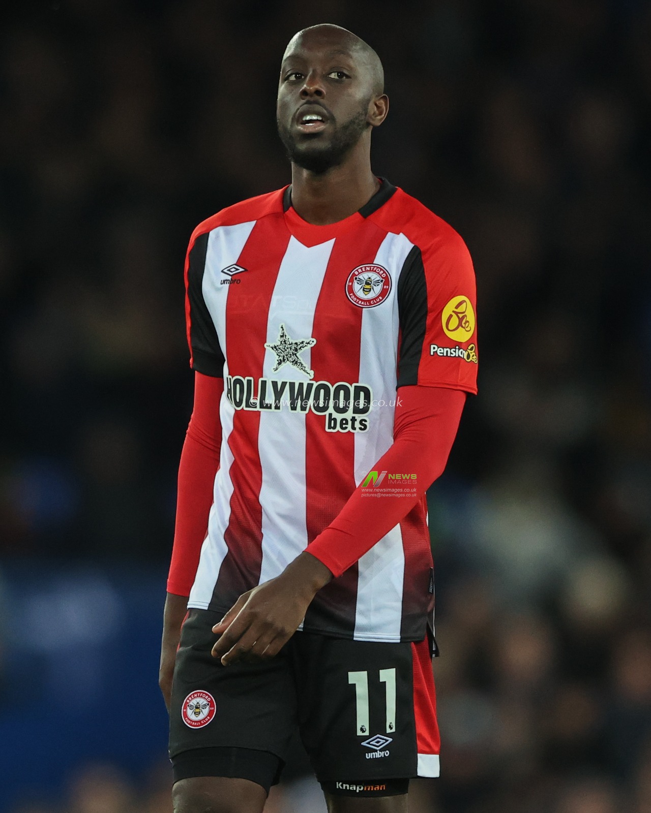 Yoane Wissa of Brentford during the Premier League match Everton vs Brentford at Goodison Park, Liverpool, United Kingdom, 23rd November 2024

(Photo by Alfie Cosgrove/News Images)