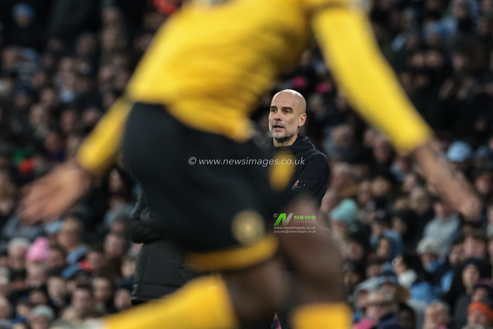 Pep Guardiola manager of Manchester City looks on during the Premier League match Manchester City vs Wolverhampton Wanderers at Etihad, Manchester, United Kingdom on 24 January 2026

(Photo by Mark Cosgrove/News Images)