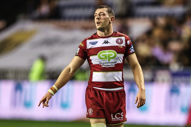 Jake Wardle of Wigan Warriors during the Betfred Super League round 27 match Wigan Warriors vs Leeds Rhinos at The Brick Community Stadium, Wigan, United Kingdom, 19th September 2025

(Photo by Alfie Cosgrove/News Images)