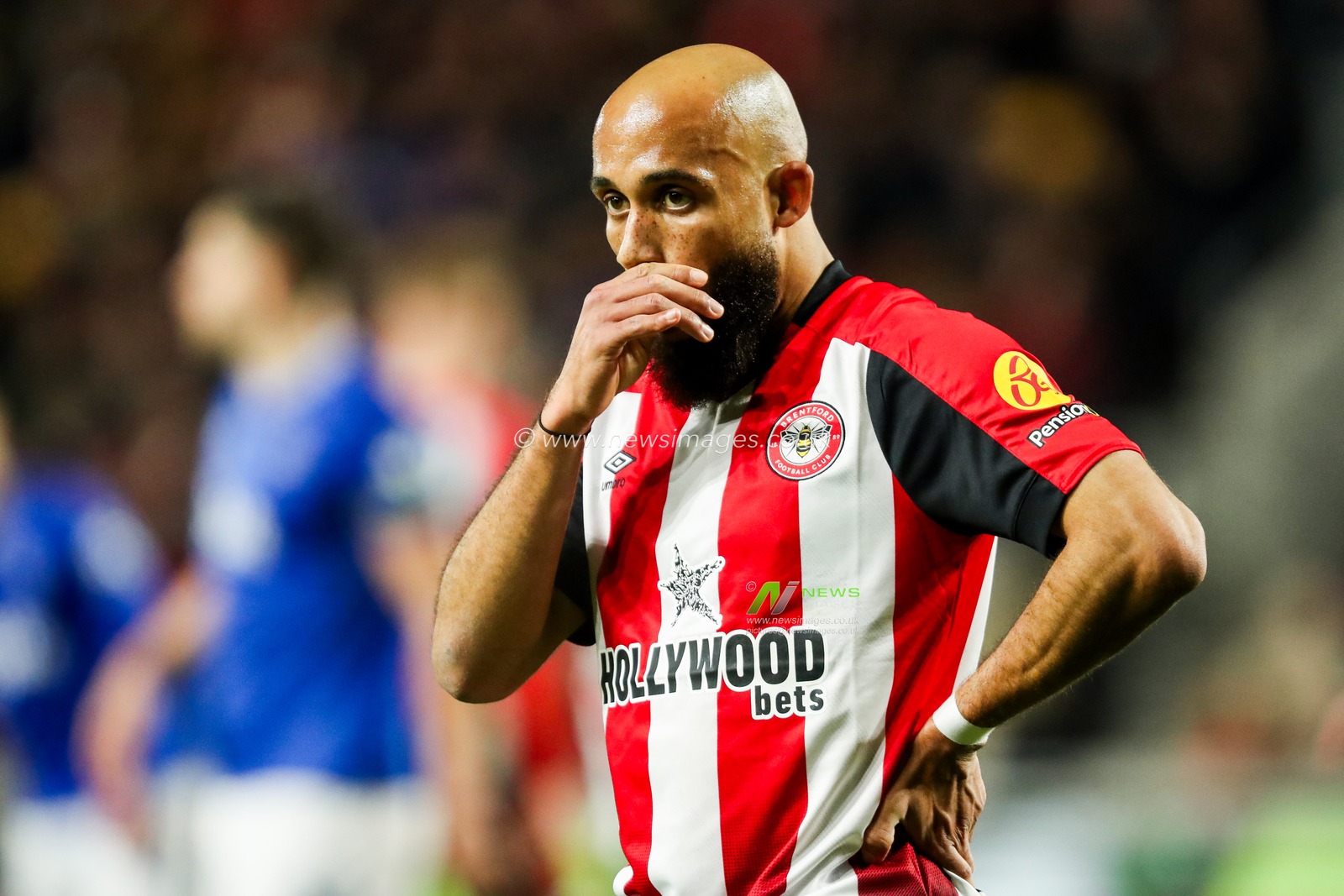 Bryan Mbeumo of Brentford reacts during the Premier League match Brentford vs Everton at The Gtech Community Stadium, London, United Kingdom, 26th February 2025

(Photo by Izzy Poles/News Images)