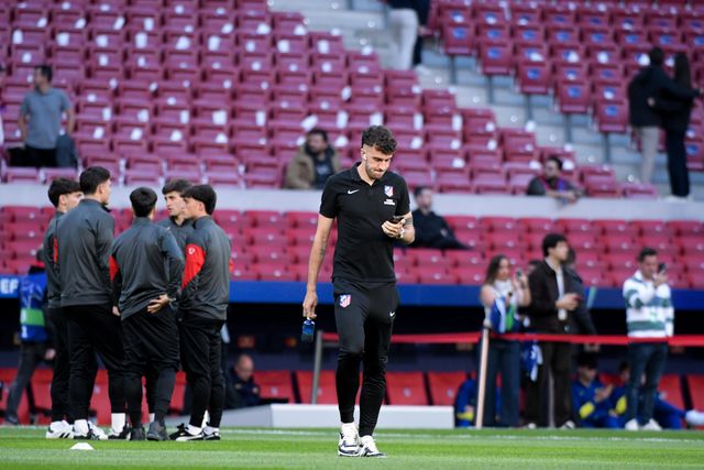 Matteo Ruggeri of Atletico de Madrid before the UEFA Champions League Quarter Finals match Atletico Madrid vs Barcelona at Riyadh Air Metropolitano, Madrid, Spain on 14 April 2026

(Photo by Samuel Carreno/News Images)