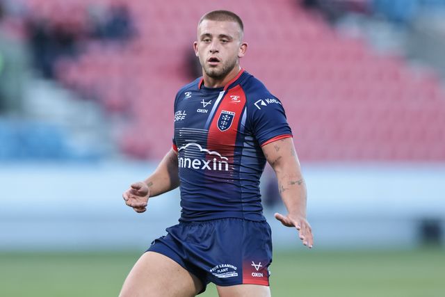 Mikey Lewis of Hull KR during the Betfred Super League Round 20 Salford Red Devils vs Hull KR at Salford Community Stadium, Eccles, United Kingdom, 31st July 2025

(Photo by Mark Cosgrove/News Images)