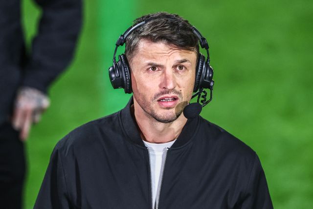 Jon Wilkin, Sky Sports Rugby League presenter during the Betfred Super League play-off Eliminator 1 match Leigh Leopards vs Wakefield Trinity at Progress With Unity Stadium, Leigh, United Kingdom, 26th September 2025

(Photo by Alfie Cosgrove/News Images)